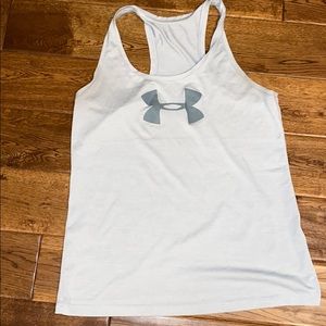 Under Armour Light Gray Workout Tank Sz M